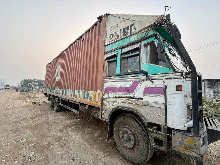 JSM Logistics branded container trucks ready for dispatch