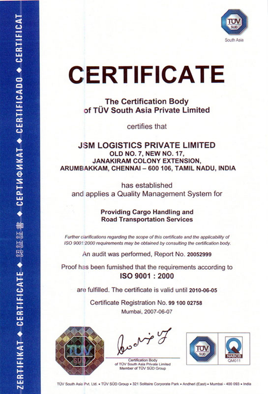 ISO CERTIFICATION